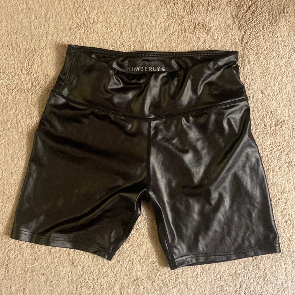 Kimberly C faux leather shorts